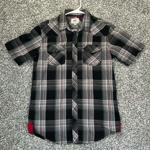 Men’s Ecko Unltd Short Sleeve Button Down Shirt Sz M